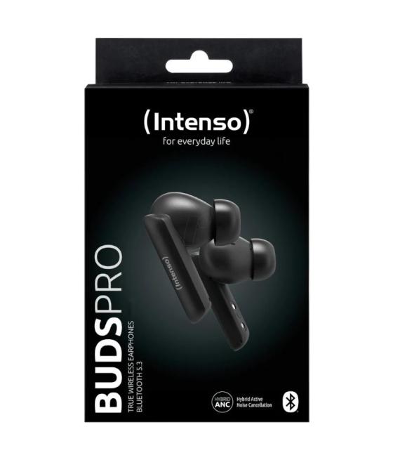 Intenso | buds pro auriculares tws h-anc+enc|negro