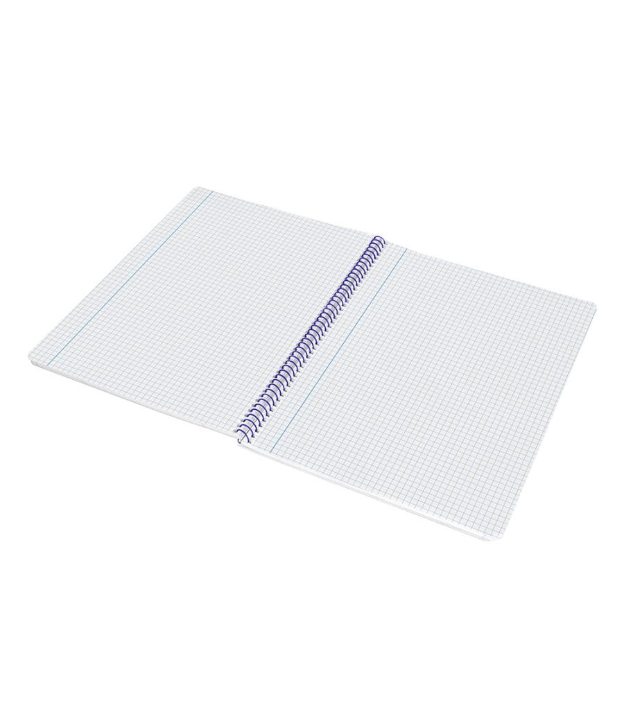 Cuaderno espiral liderpapel din a4 smart tapa blanda 80h 75gr cuadro 4mm con margen color verde