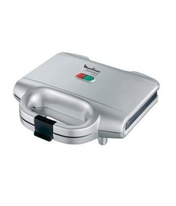 Sandwichera grill moulinex sm156140 placas con recubrimiento antiadherente 700w color plata