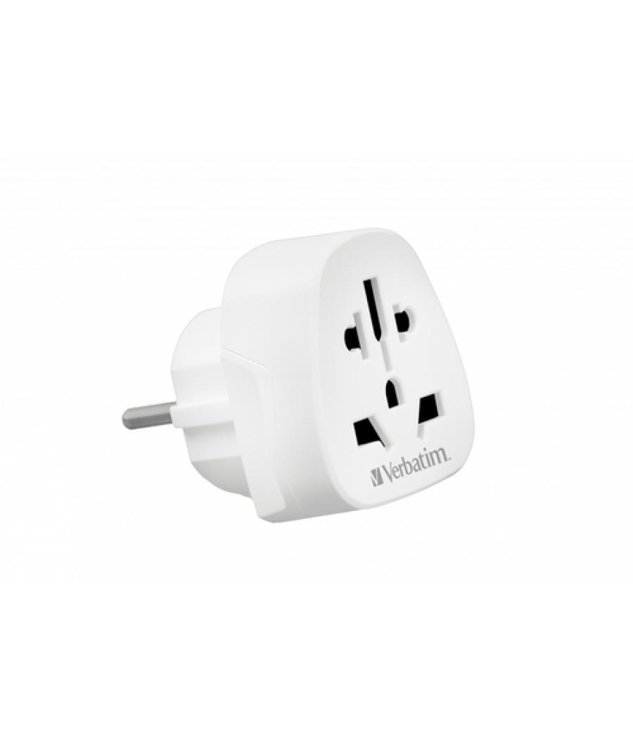 Verbatim WTEU-02 adaptador de enchufe eléctrico Tipo F Universal Blanco