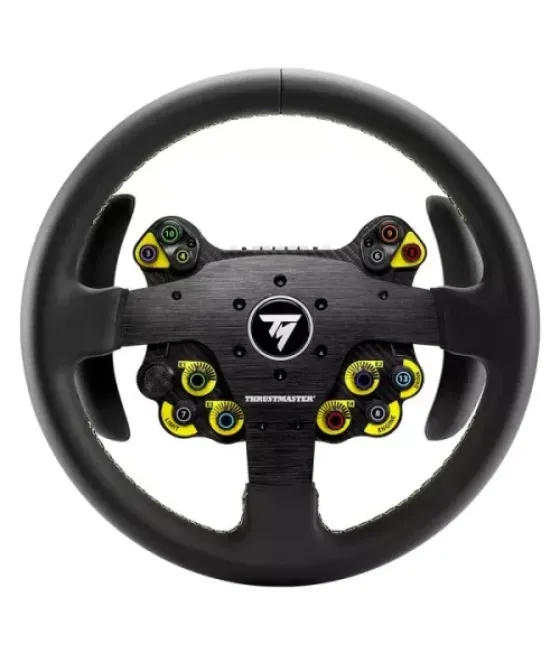 Thrustmaster evo racing 32r leather negro, amarillo volante pc, playstation 4, playstation 5, xbox, xbox one