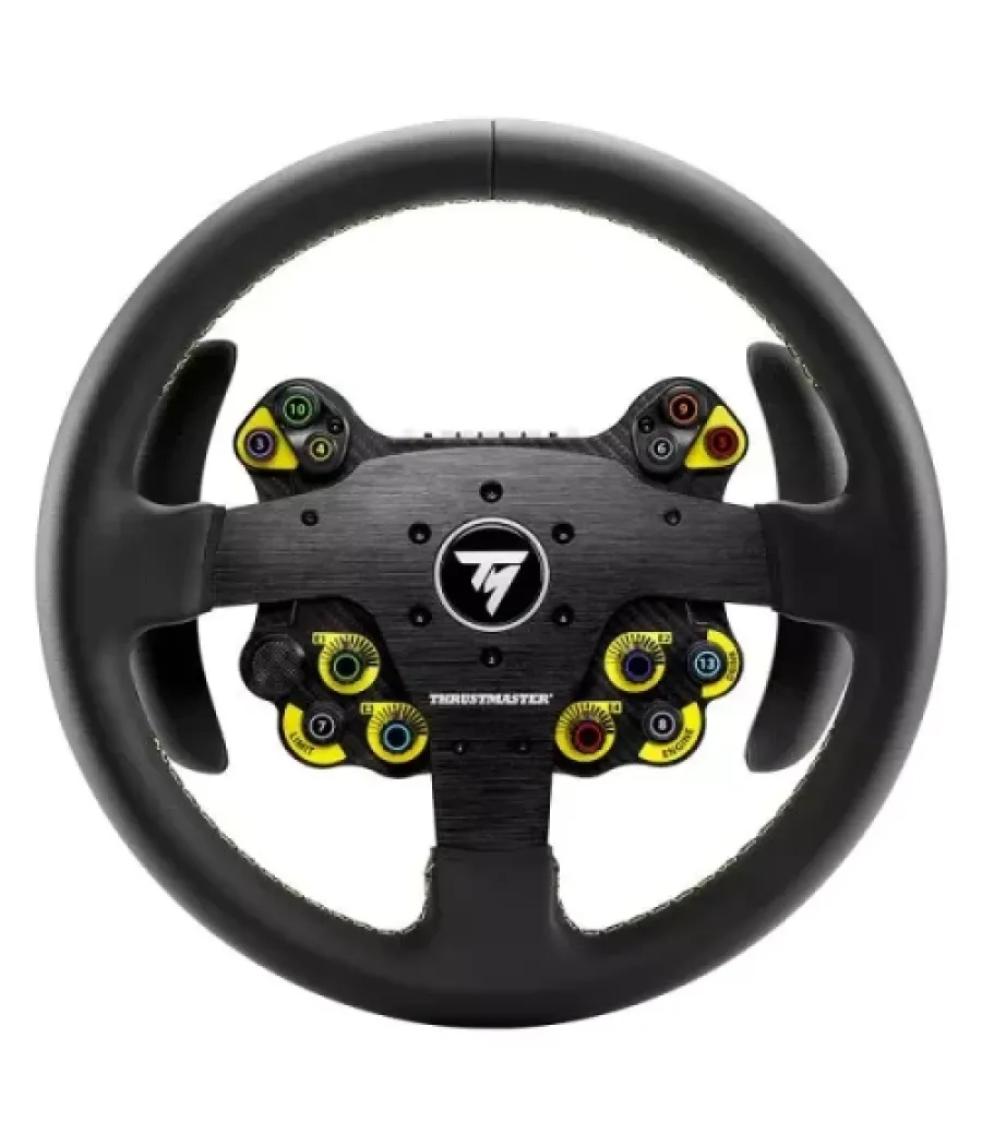 Thrustmaster evo racing 32r leather negro, amarillo volante pc, playstation 4, playstation 5, xbox, xbox one