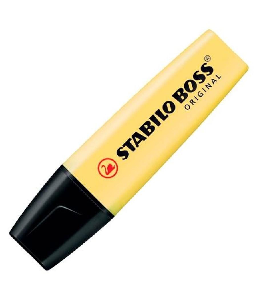 Stabilo marcador fluorescente boss original amarillo pastel