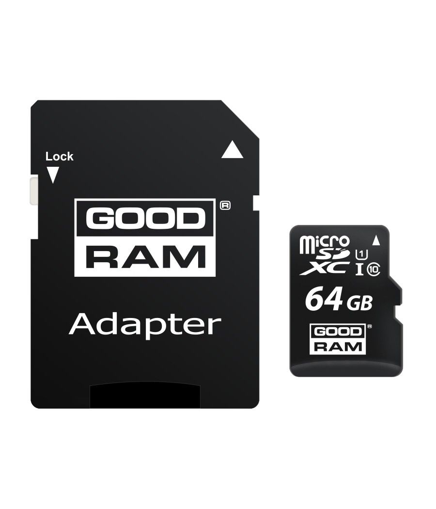 Goodram M1AA Micro SD clase 10 64GB c/adapt - Imagen 1