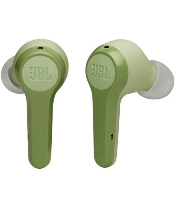 Auriculares bluetooth jbl tune 215 tws con estuche de carga/ autonomía 5h/ verdes