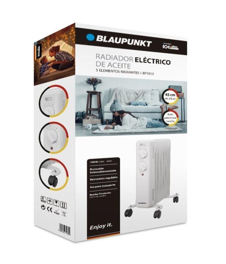 Radiador de aceite blaupunkt bp1015/ 1000w/ 5 elementos caloríficos