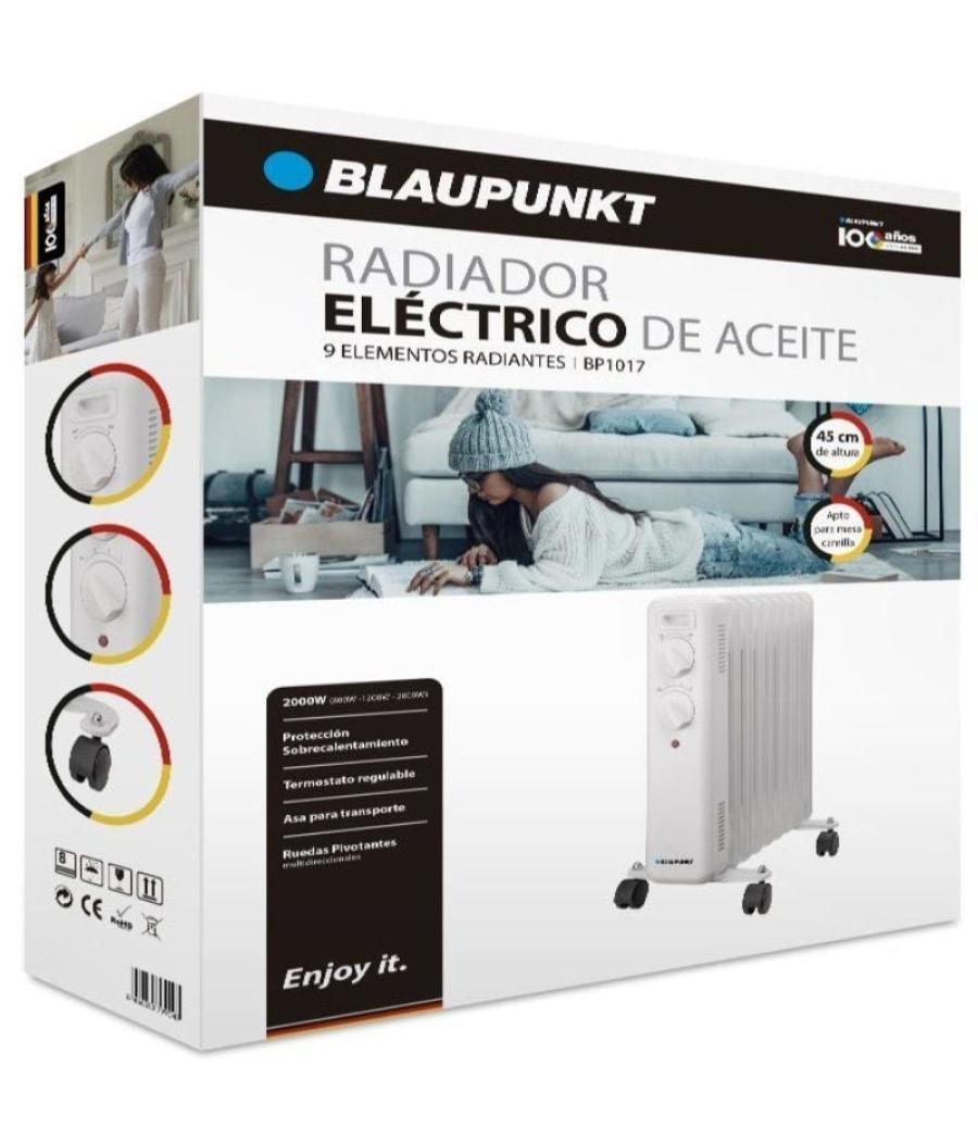 Radiador de aceite blaupunkt bp1017/ 2000w/ 9 elementos caloríficos