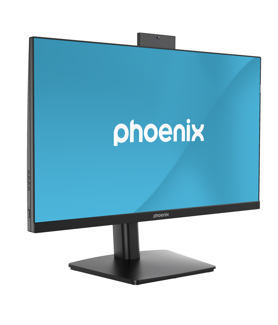 Monitor phoenix visión 24 pro 23.8pulgadas full hd panel ips webcam integrada abatible hdmi + dp altavoces integrados