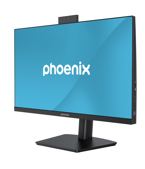 Monitor phoenix visión 24 pro 23.8pulgadas full hd panel ips webcam integrada abatible hdmi + dp altavoces integrados