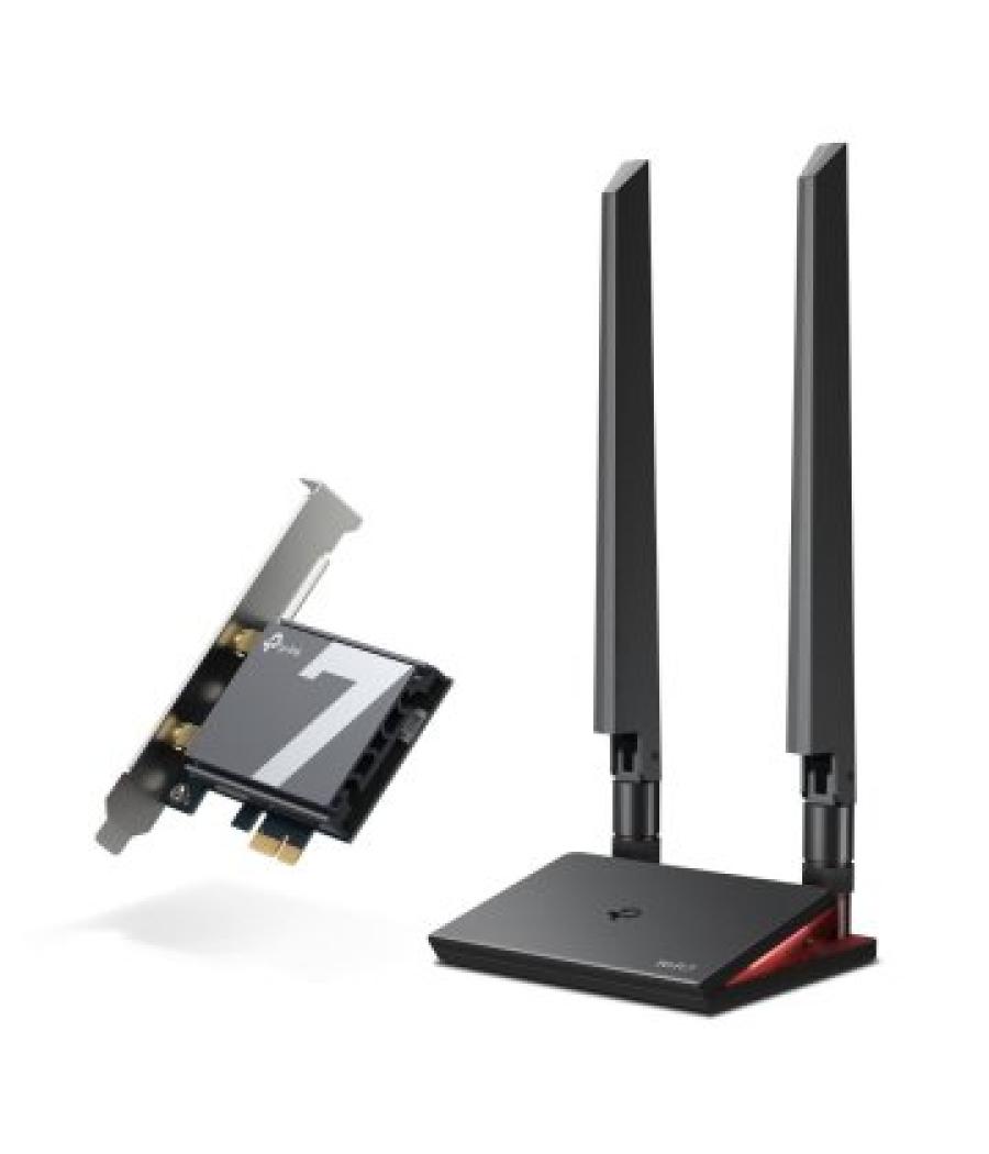 Pci express wifi 7 triple banda y bluetooth 5.3 tp-link archer tbe550e wifi 7 be9300 bluetooth 5.4 base imantada con dos ant