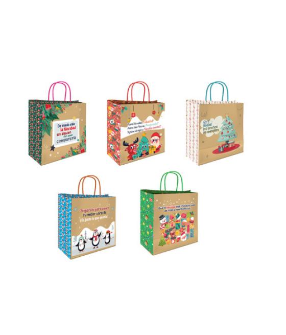 Bolsa kraft navidad mensajes bismark 331662