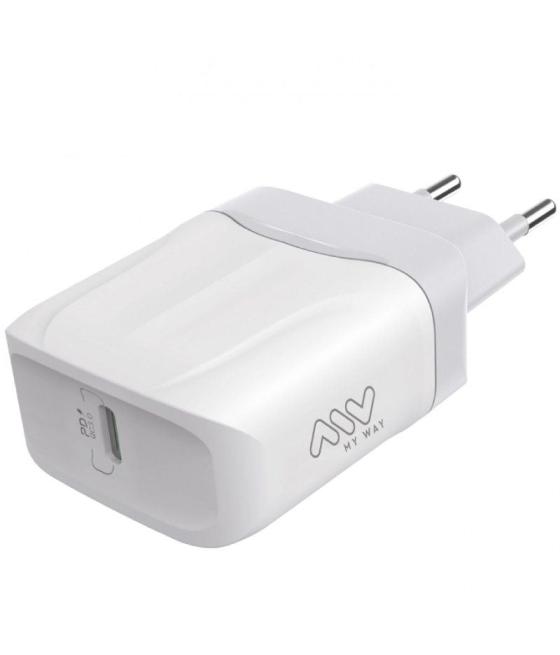 Cargador de pared myway mwacc0005/ 1xusb tipo-c/ 20w