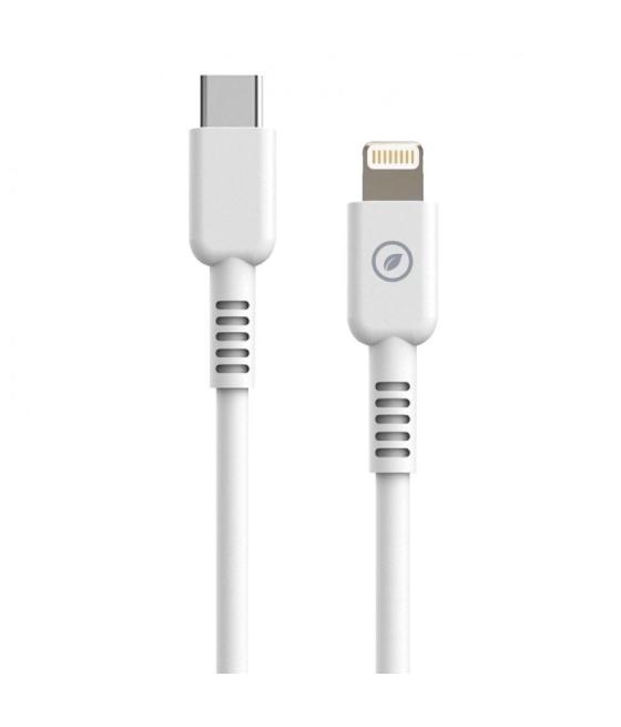 Cable usb 2.0 tipo-c lightning muvit for change mcusc0006/ usb tipo-c macho - lightning/ hasta 27w/ 1.2m/ blanco