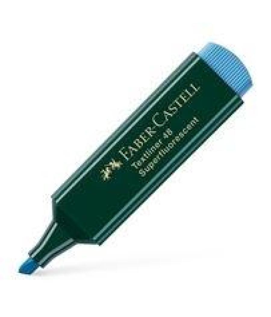 Faber castell marcador fluorescente textliner 48 azul -caja anterior-