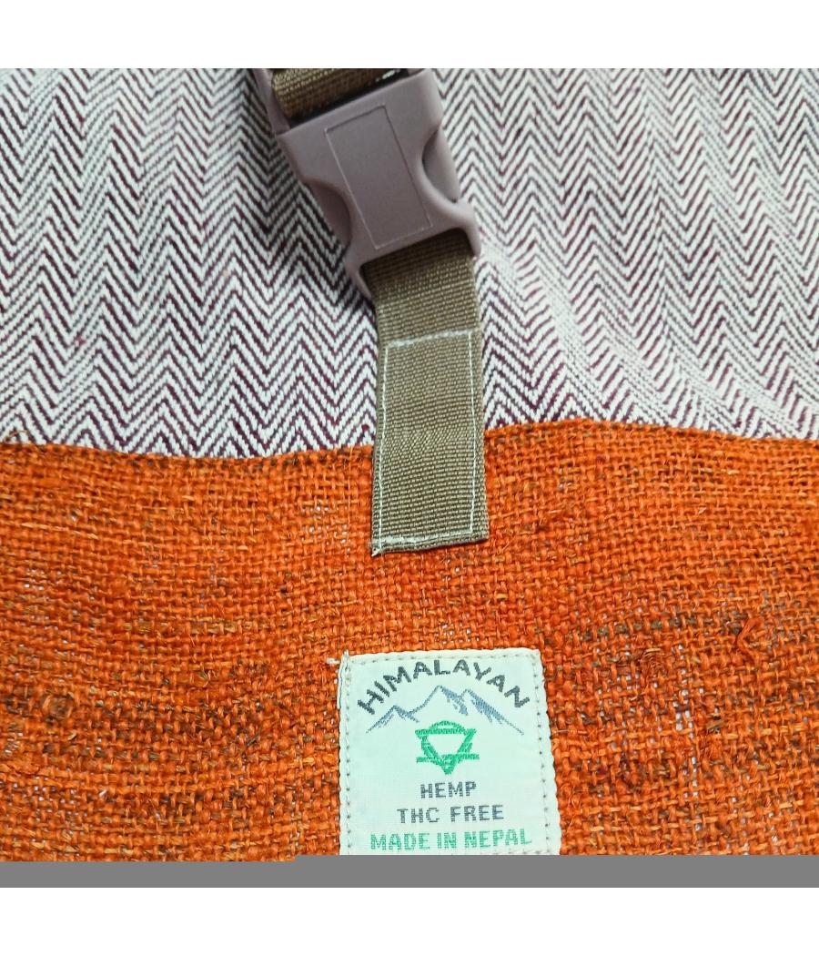 Mochila para Senderismo de Cáñamo - Naranja Atardecer