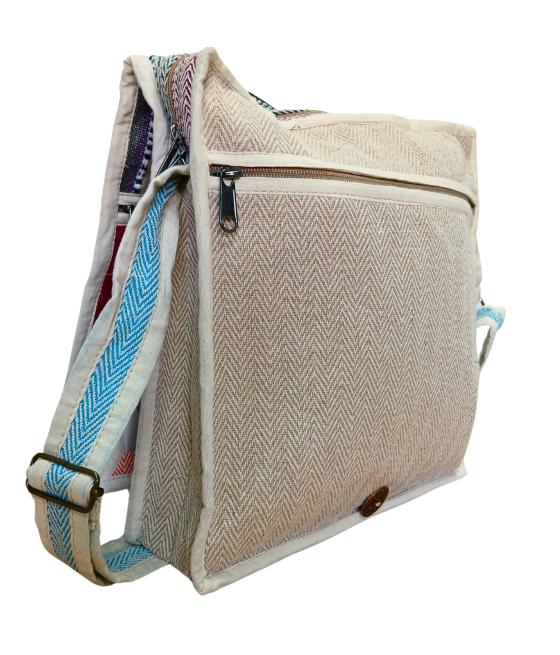 Bolso Mensajero de Cáñamo para Laptop - Triángulo