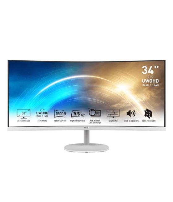 Msi mp341cqw monitor34" uwqhd vga hdmi mm curv