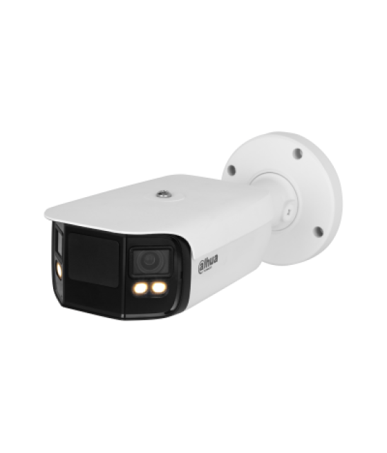 (dh-ipc-pfw5849p-a180-e2-aste-0360b) dahua cámara ip bullet panorámica tioc duo wdr wizsense 2x4mp led ir & luz cálida ip67 alar