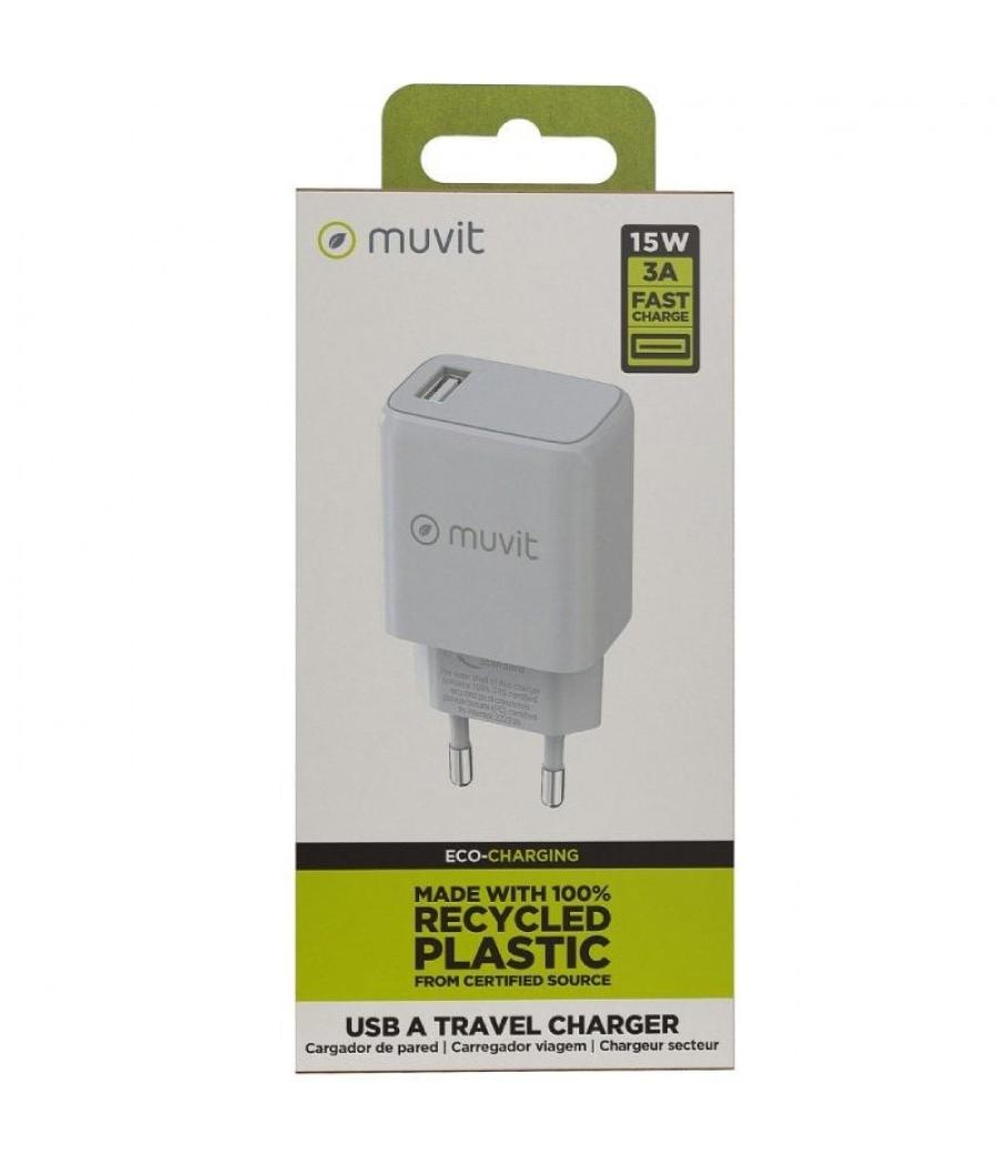 Cargador de pared muvit for change mcacc0002/ 1xusb/ 15w