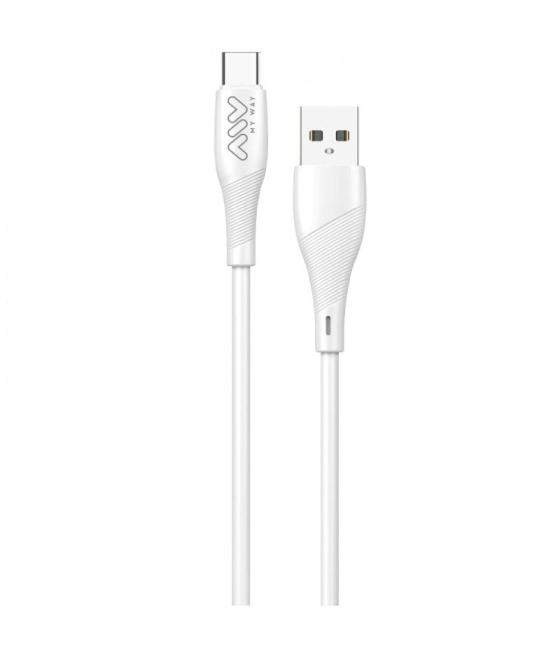 Cable usb 2.0 tipo-c myway mwusc0019/ usb macho - usb tipo-c macho/ 1m/ blanco