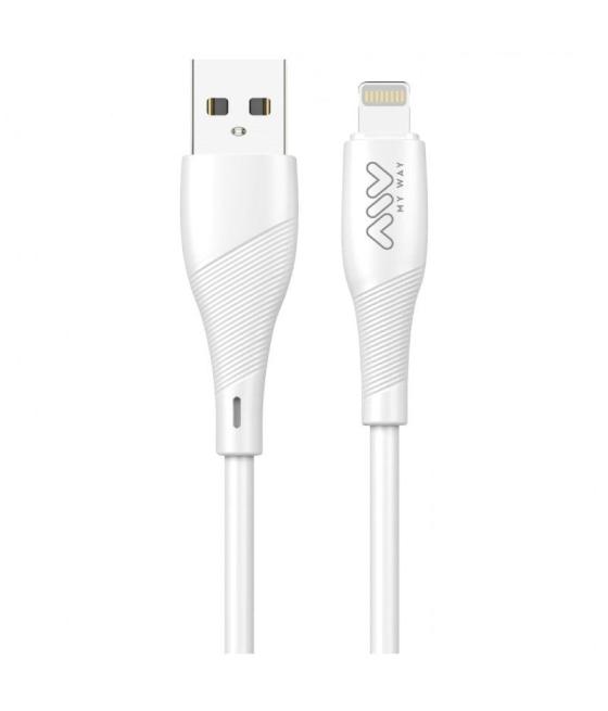 Cable usb 2.0 lightning myway mwusc0021/ usb macho - lightning macho/ 1m/ blanco