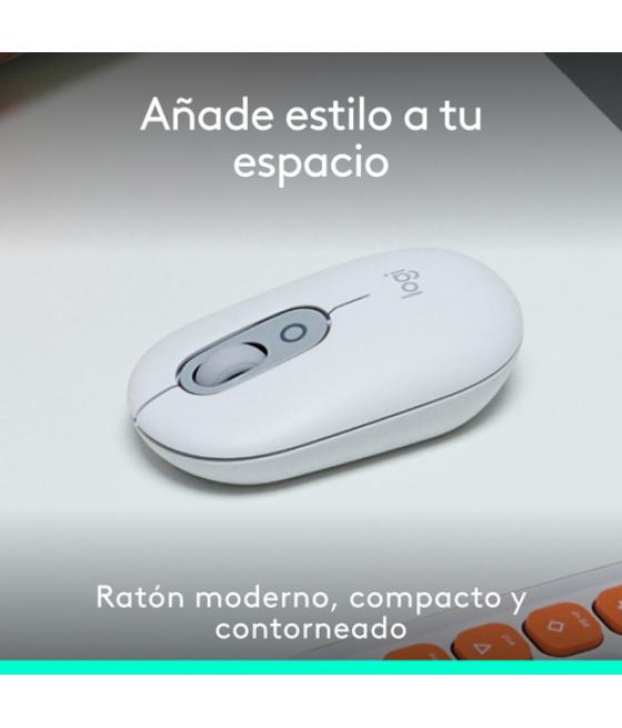 Logitech POP Mouse, ratón inalámbrico Bluetooth compacto y portátil con botones programables y clics discretos, tecnología Easy-