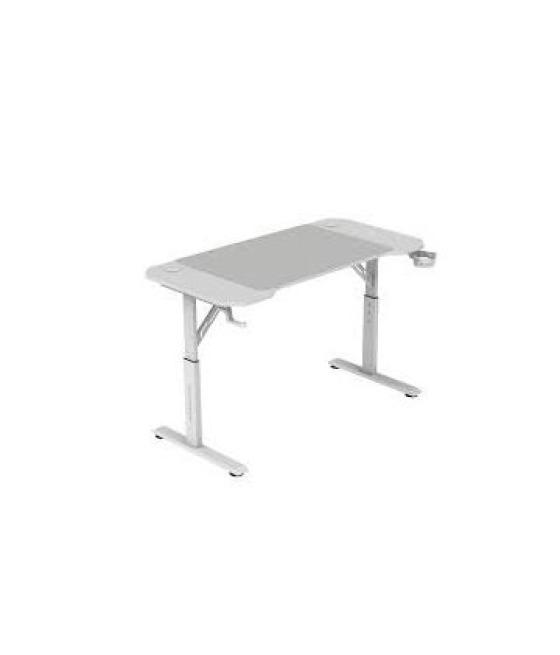 Mesa mars gaming mgd ergo 120 regulable en altura tablero blanco 120x60 chasis de acero alf. xxl