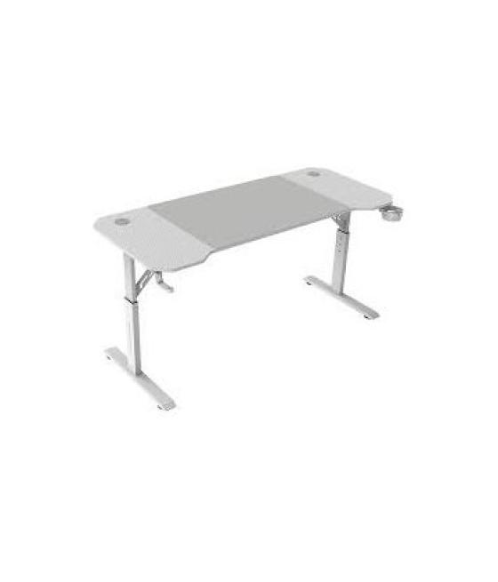 Mesa mars gaming mgd ergo 140 regulable en altura tablero blanco 140x60 chasis de acero alf. xxl