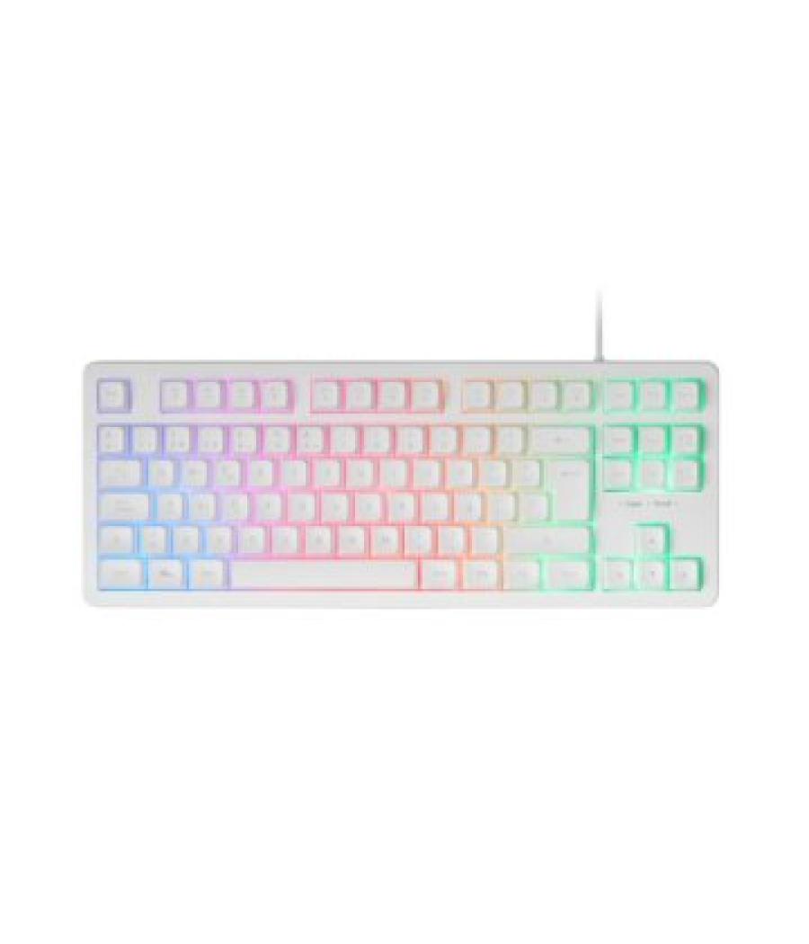 Teclado h-mech gaming mars gaming mk023 portugues color blanco tamaño compacto tkl iluminacion rgb