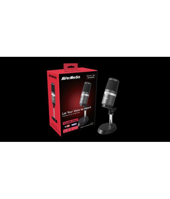 Avermedia am310 micrófono para pc negro, plata