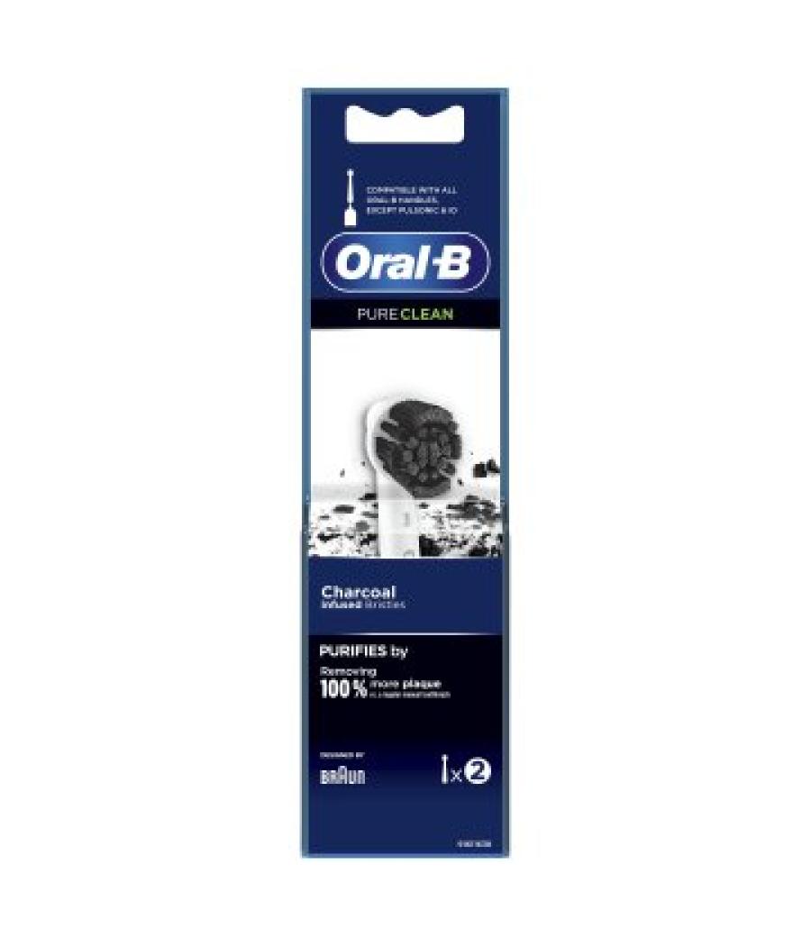 Cabezales de recambio oral-b eb20ch-2 pure clean pack 2 unidades