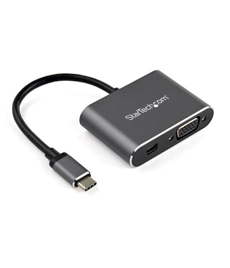 StarTech.com Adaptador USB-C a Mini DisplayPort y VGA - Conversor de Vídeo USB Tipo C - 4K 60Hz - HDR