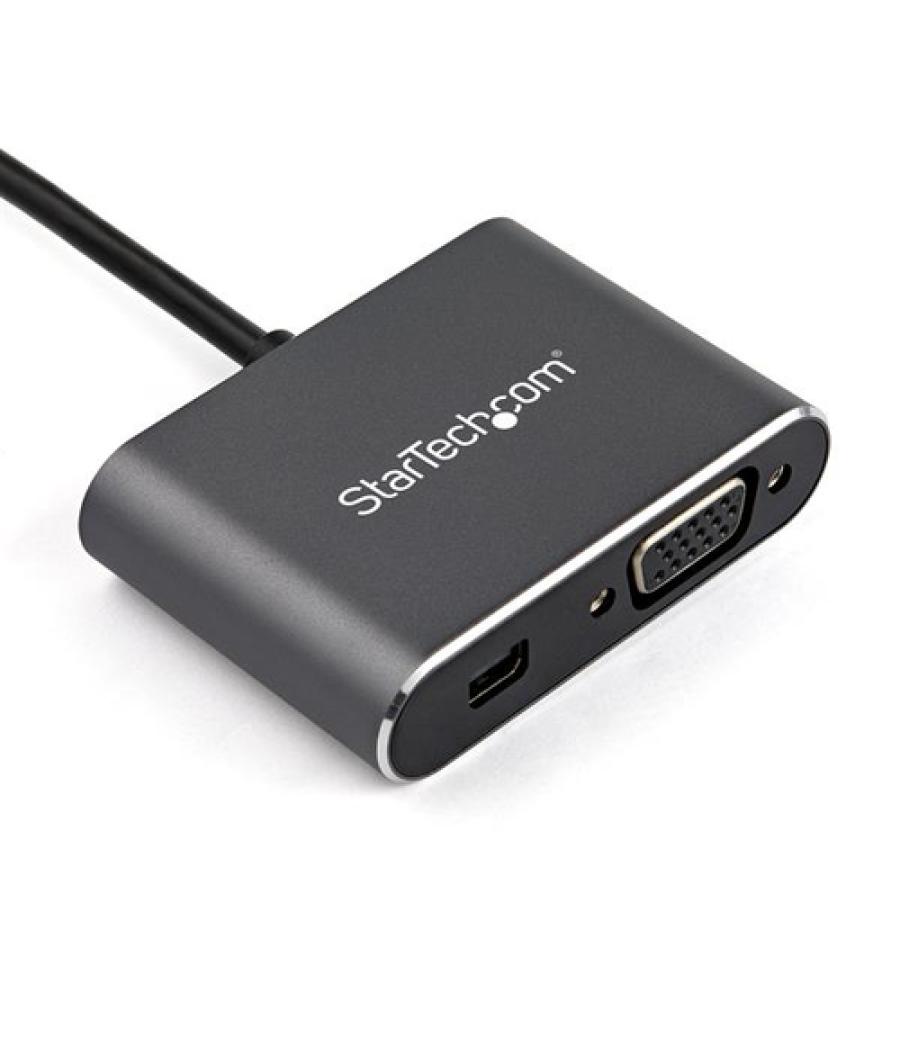 StarTech.com Adaptador USB-C a Mini DisplayPort y VGA - Conversor de Vídeo USB Tipo C - 4K 60Hz - HDR