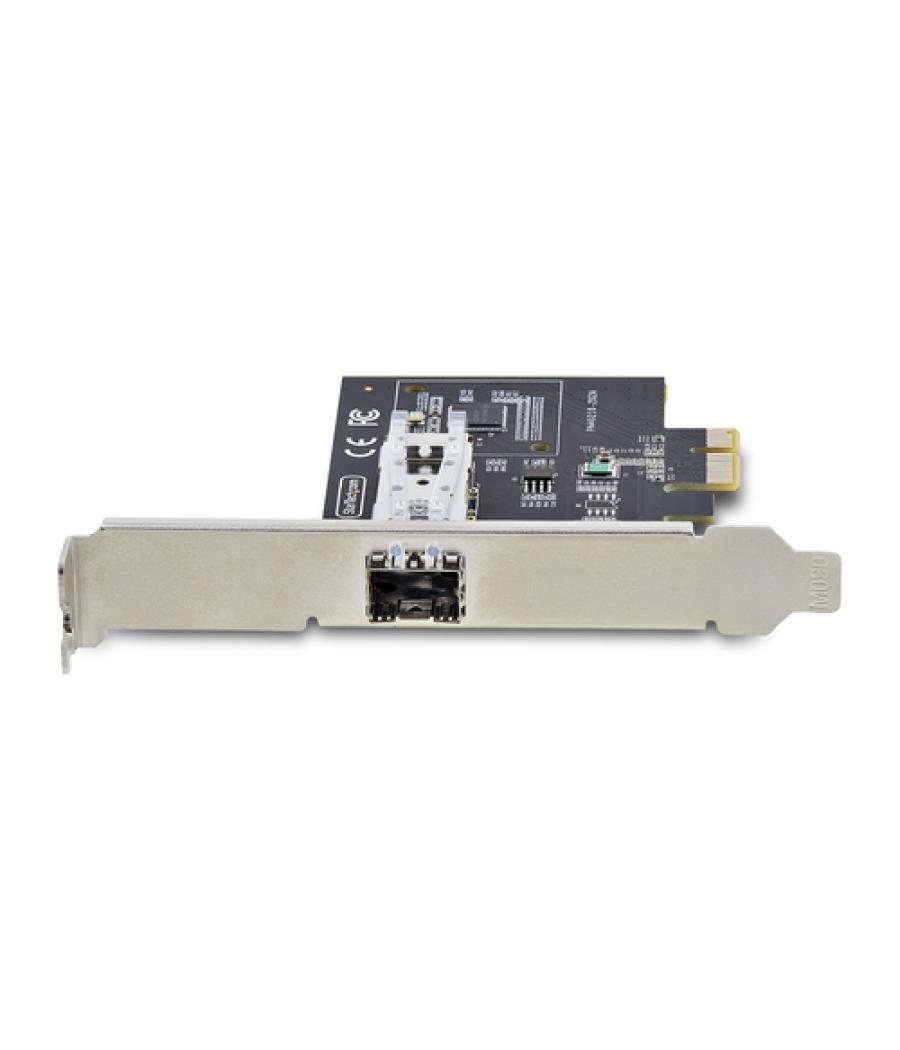 StarTech.com Tarjeta PCIe 2.1x1 de Red de Fibra Óptica/Cobre Ethernet 1Gb SFP de 1 Puerto - Chipset Controlador Intel I210-IS - 