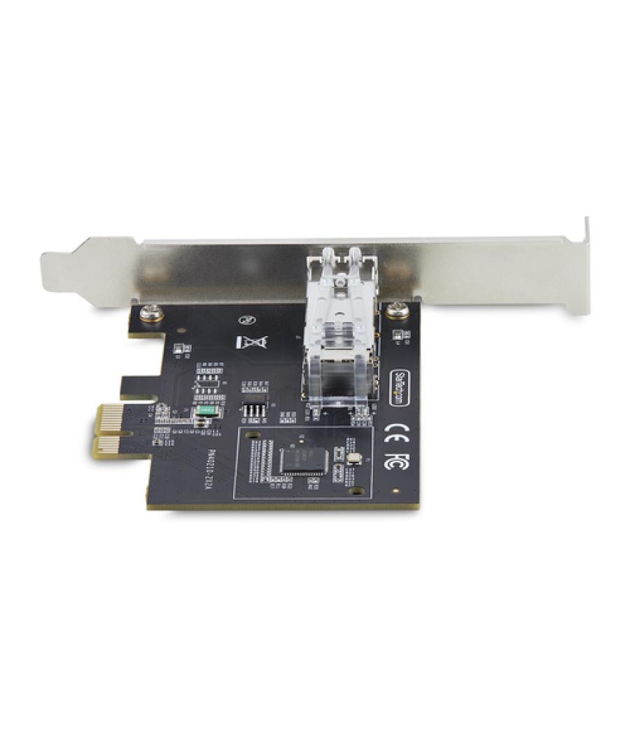 StarTech.com Tarjeta PCIe 2.1x1 de Red de Fibra Óptica/Cobre Ethernet 1Gb SFP de 1 Puerto - Chipset Controlador Intel I210-IS - 