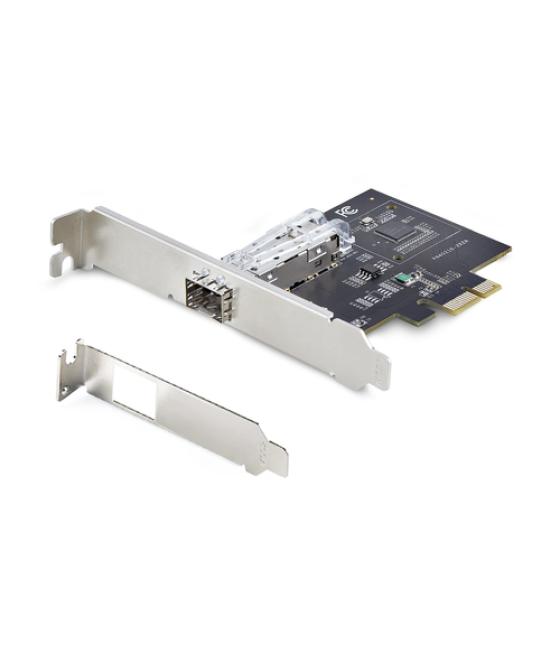 StarTech.com Tarjeta PCIe 2.1x1 de Red de Fibra Óptica/Cobre Ethernet 1Gb SFP de 1 Puerto - Chipset Controlador Intel I210-IS - 