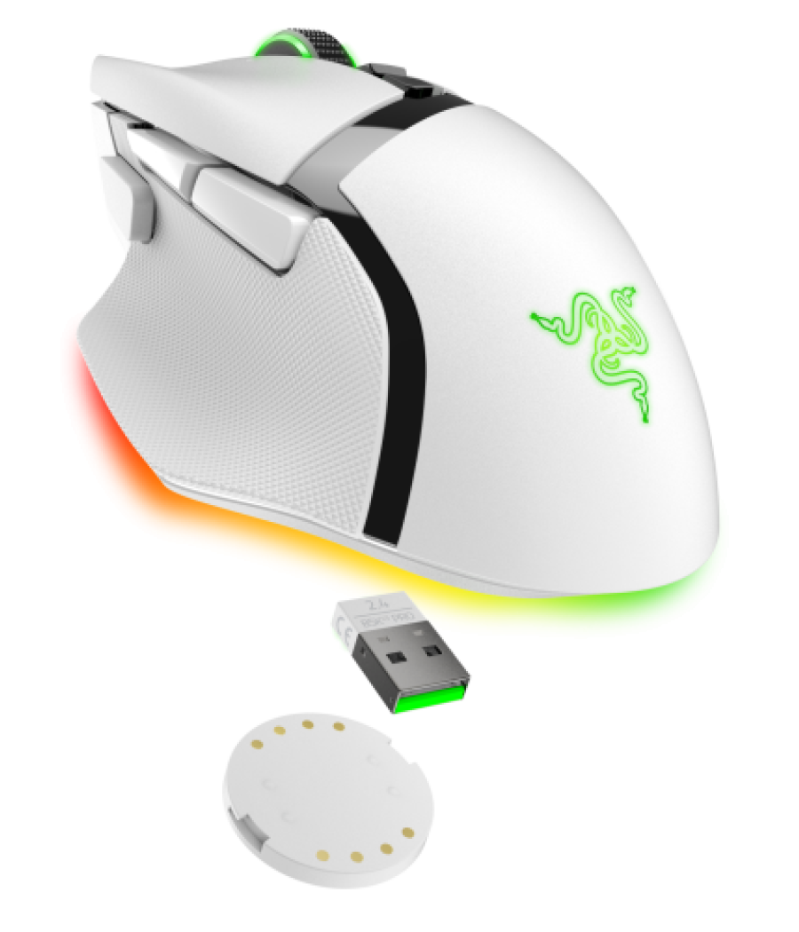 Raton razer basilisk v3 pro 35k blanco (rz01-05240200-r3g1)