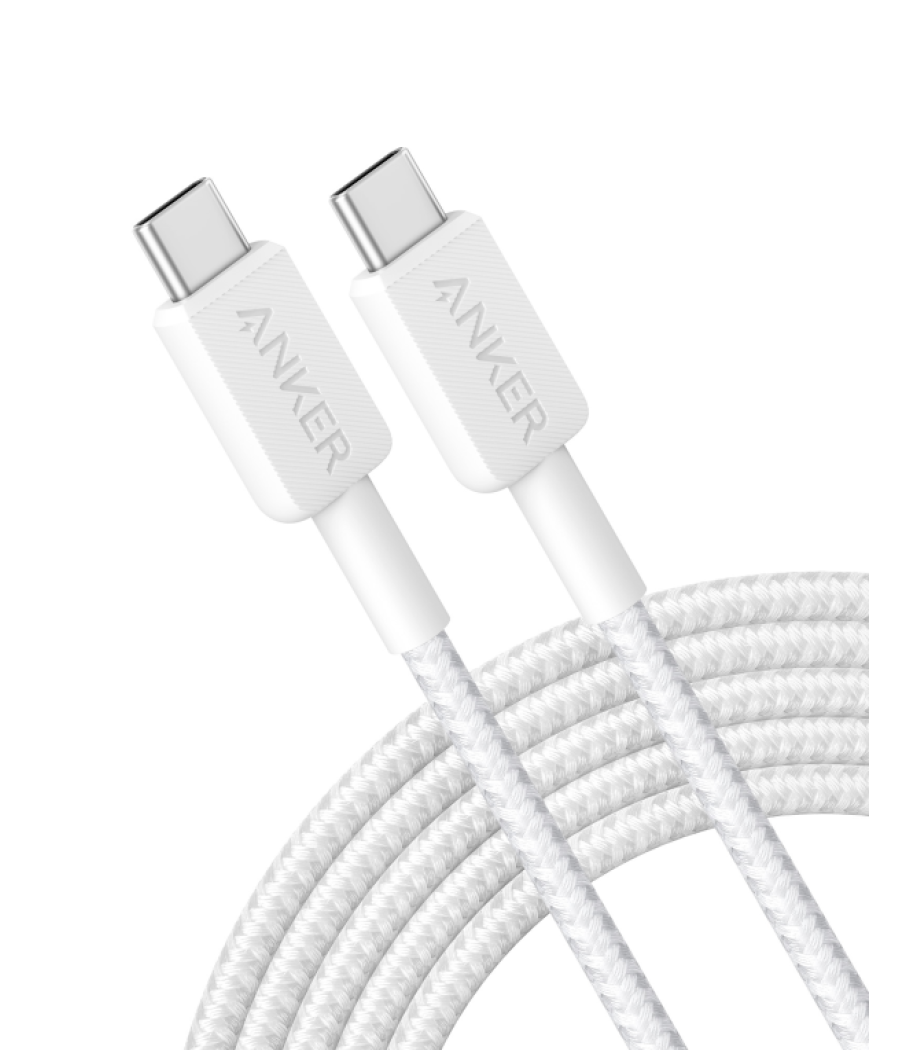 Cable anker 322 usb-c to usb-c cable nylon 3m 60w white