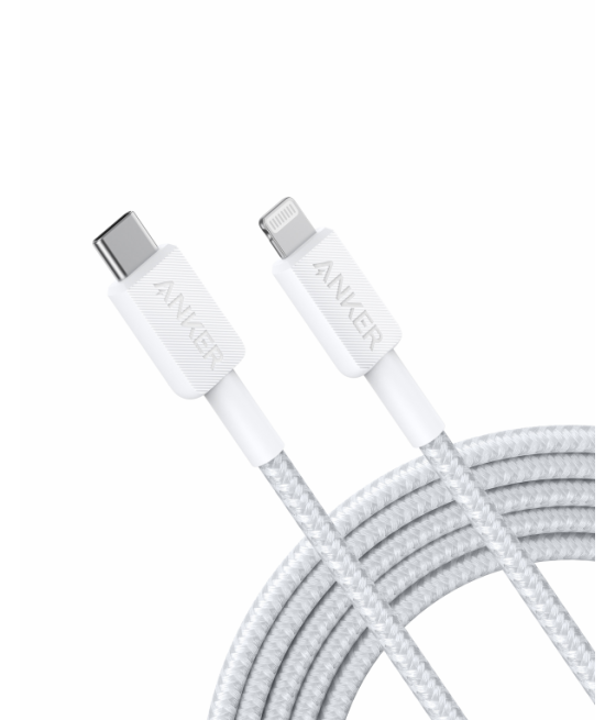 Cable anker 322 usb-c to lightning cable nylon 3m white