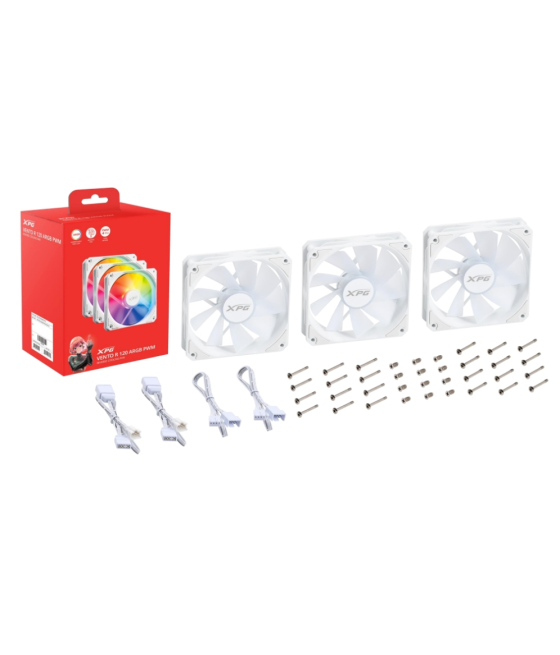 Ventilador caja xpg ventor 120mm blanco x3