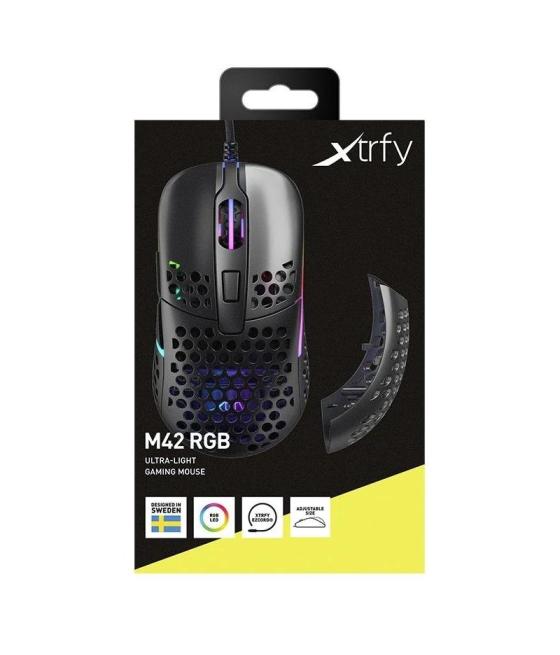 Cherry xtrfy ratón rgb 400-16.000 dpi usb black