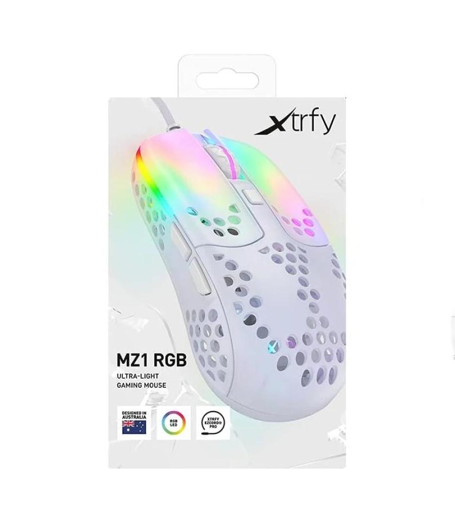 Cherry xtrfy ratón rgb 400-16.000 dpi usb white