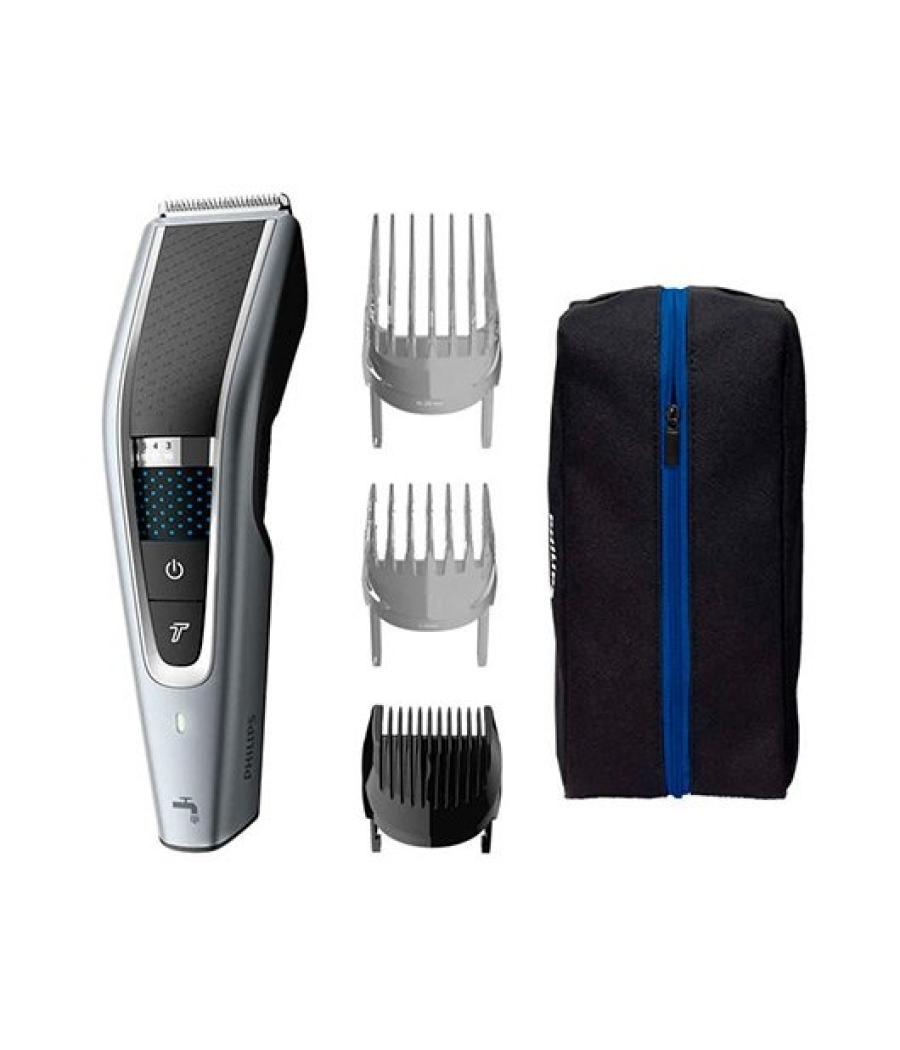 Cortapelos philips hairclipper 5000 hc5630 - 15 28 ajustes - 3 peines - 90m autonomia - lavable - funda tela