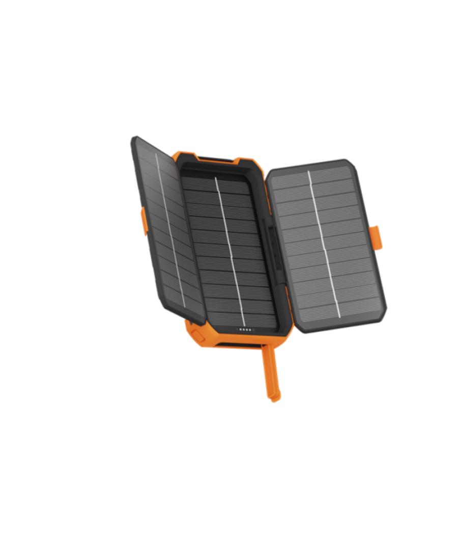 Power bank rugerizado de energia solar xr-203 10000mah negro/naranja xtorm