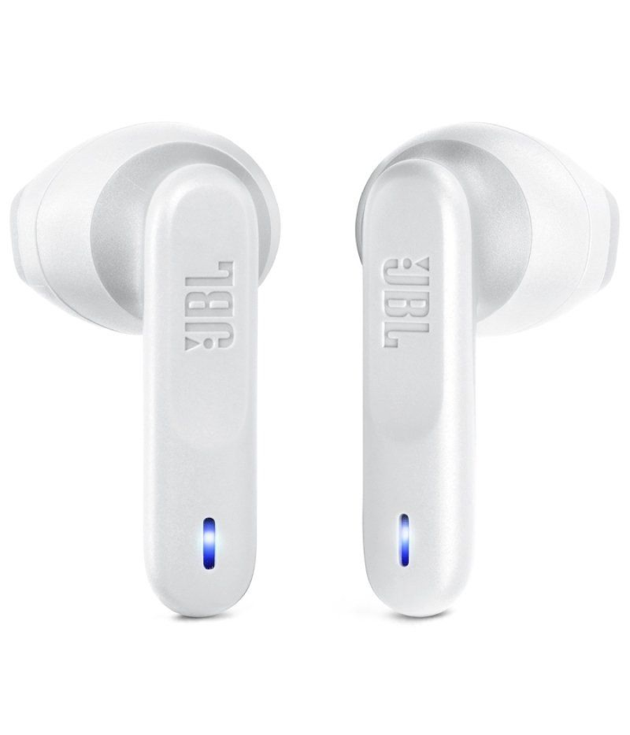 Auriculares bluetooth jbl vibe flex con estuche de carga/ autonomía 8h/ blancos