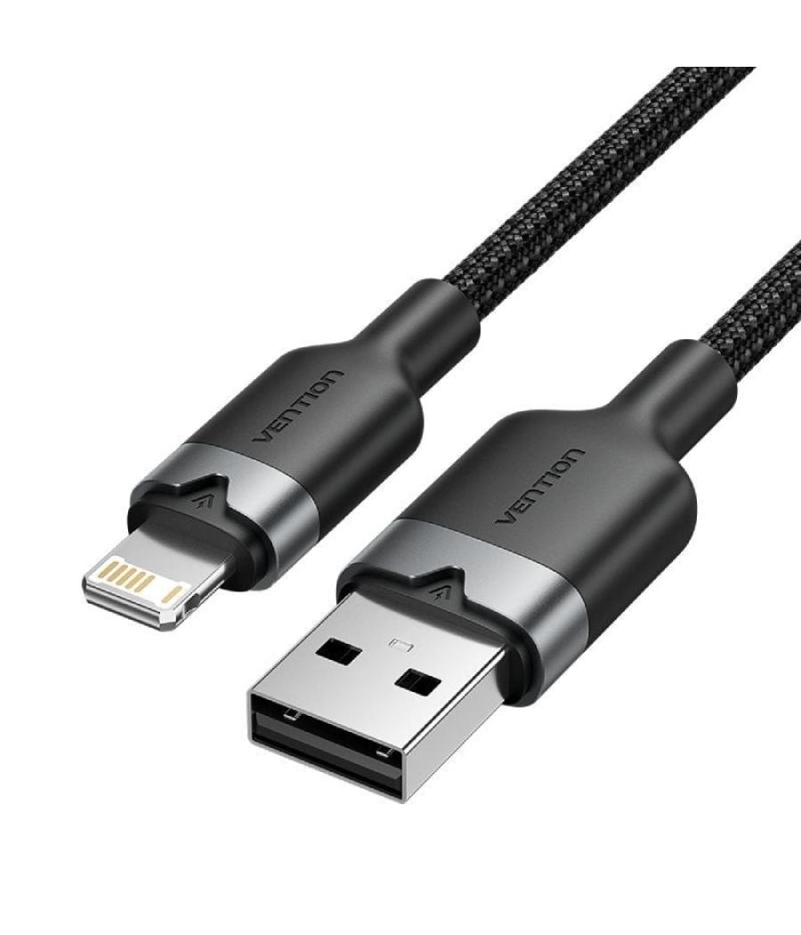 Cable usb lightning vention lanbh/ usb macho - lightning macho/ 480mbps/ 2m/ negro