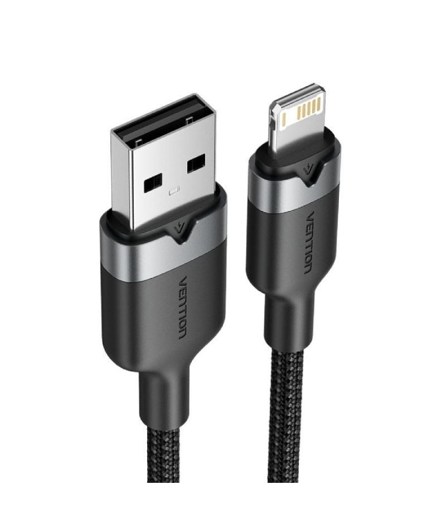 Cable usb lightning vention lanbh/ usb macho - lightning macho/ 480mbps/ 2m/ negro