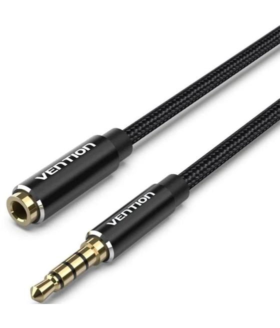 Cable estéreo vention bhcbj/ jack 3.5 macho - jack 3.5 hembra/ 5m/ negro