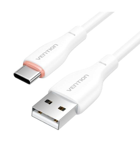 Cable usb tipo-c vention h25wf/ usb tipo-c macho - usb macho/ 15w/ 480mbps/ 1m/ blanco