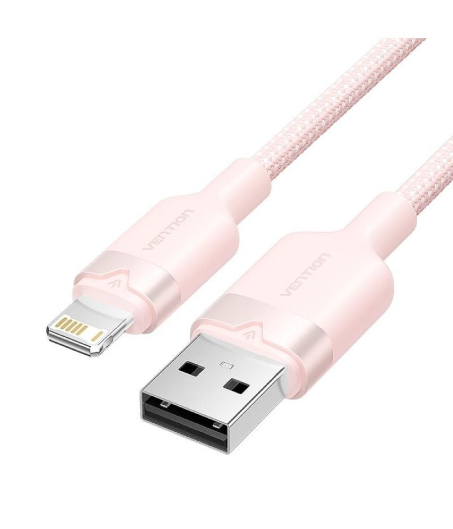 Cable usb lightning vention lanbh/ usb macho - lightning macho/ 480mbps/ 1m/ rosa